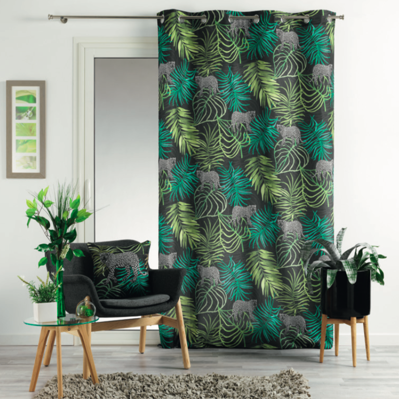 Tropical Green Curtain